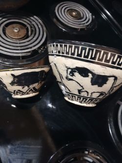 Two handmade pottery bowls