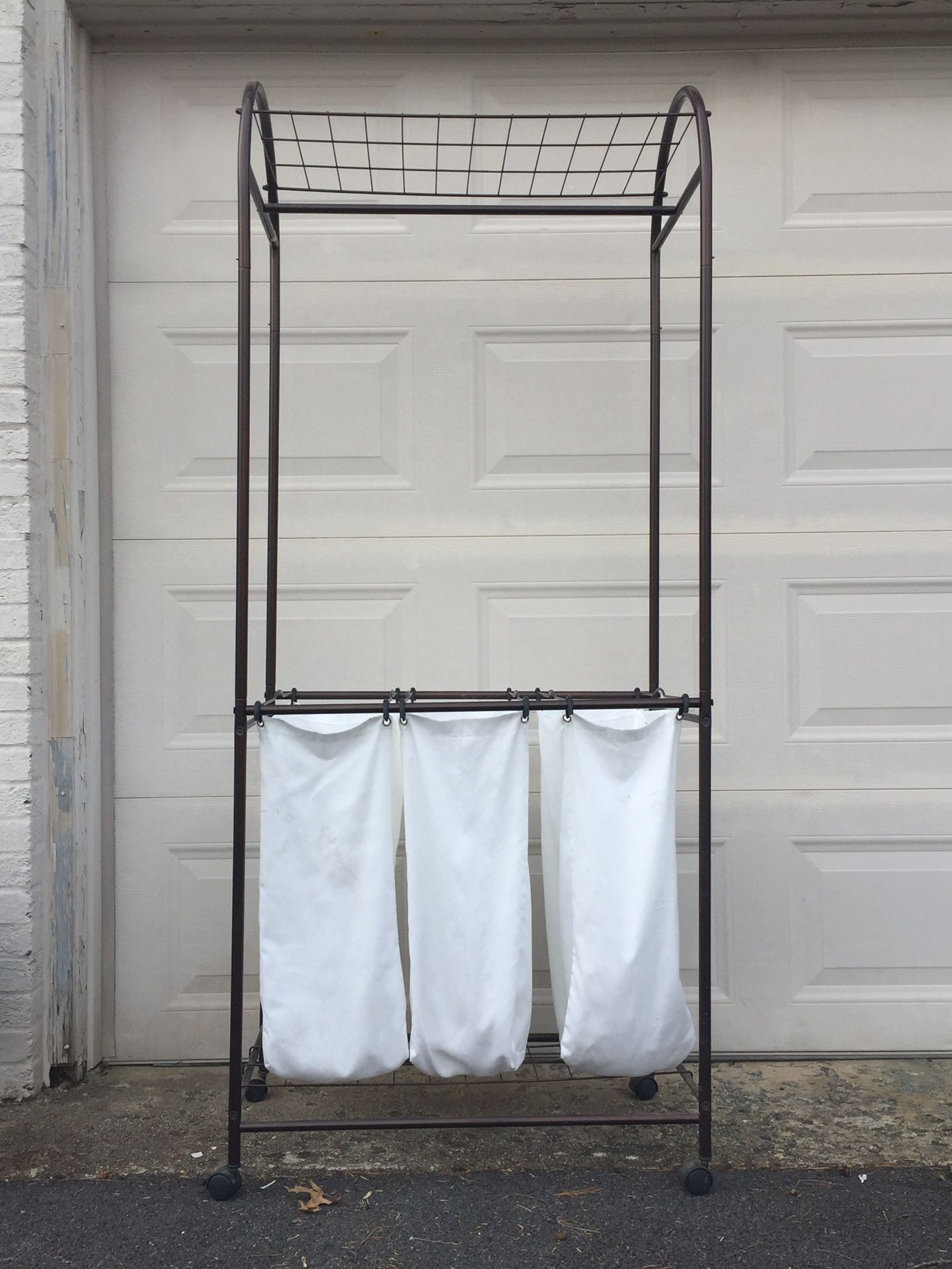 Rolling Laundry Sorter with three bags