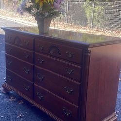 Kling Genuine Mahogany . Long Dresser With Big Drawers. Drawers Working Well . Delivery Available 