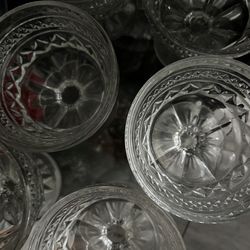 Anchor hocking Wexford clear glass cups