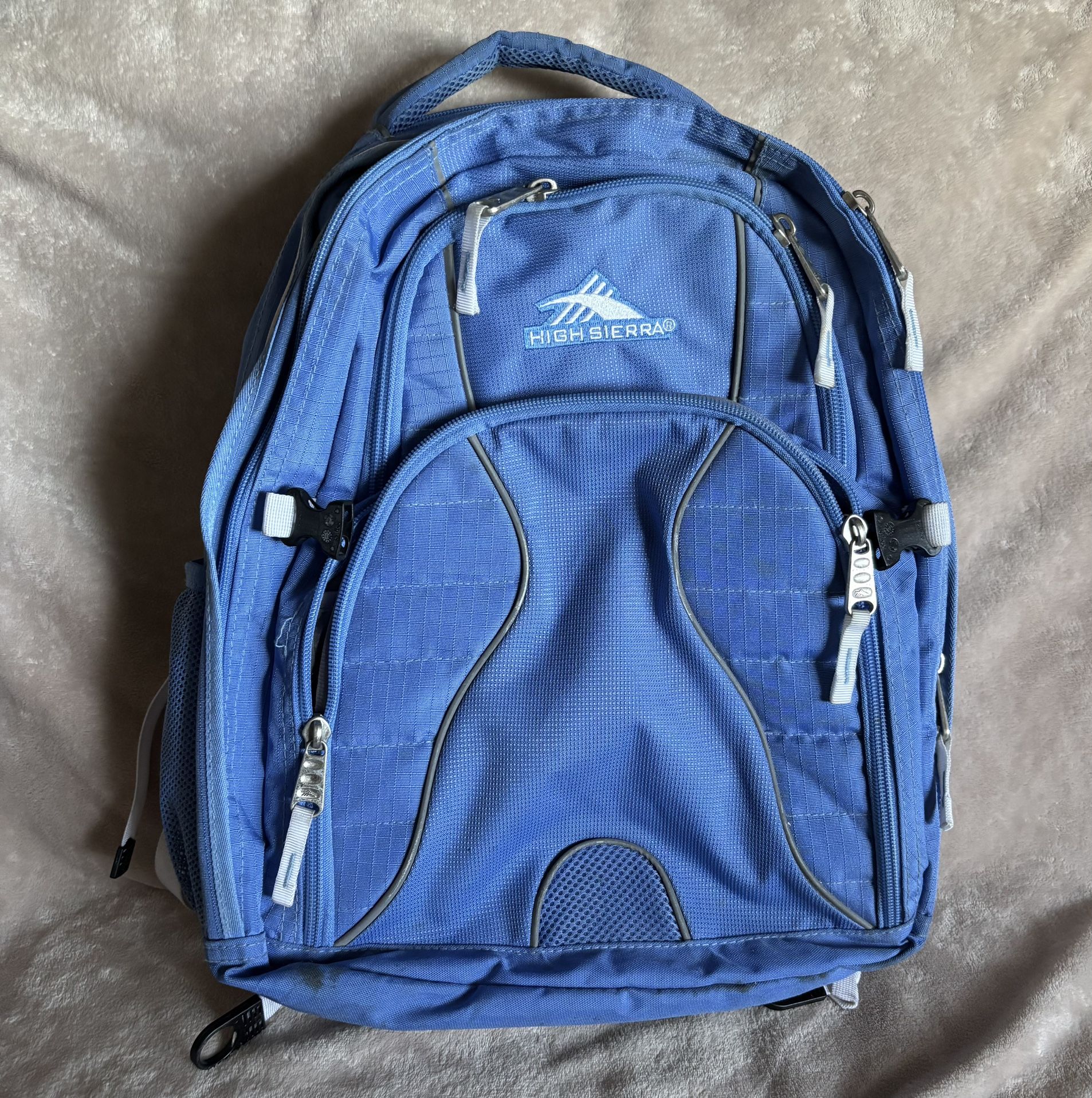 High Sierra Periwinkle Laptop School Backpack Utility Multi Function