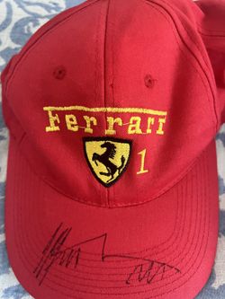 Ferrari Red Hat Signed By Schumacher