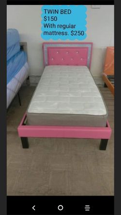 TWIN BED WITH REGULAR MATTRESS
