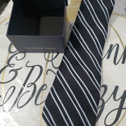 New! Black And White Tie.