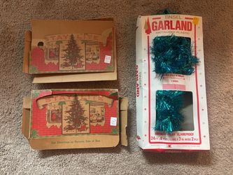 Vintage Christmas lights and garland