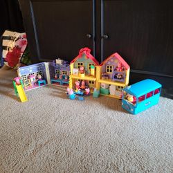 Pepper Pig House, School, Bus