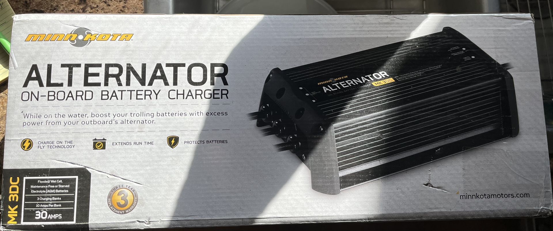 Minn-Kota MK-3-DC Alternator On-Board Boat Battery Charger 