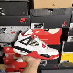 2020 Jordan Fire Red 4s size 10 USED But Clean 