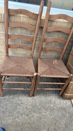 3 ladder back chairs