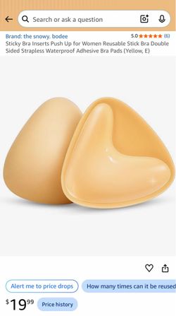 Sticky Push-Up Bra Inserts, Reusable Adhesive Pads