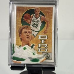 Larry Bird Shadow Box Card with Sneaker (Rare)