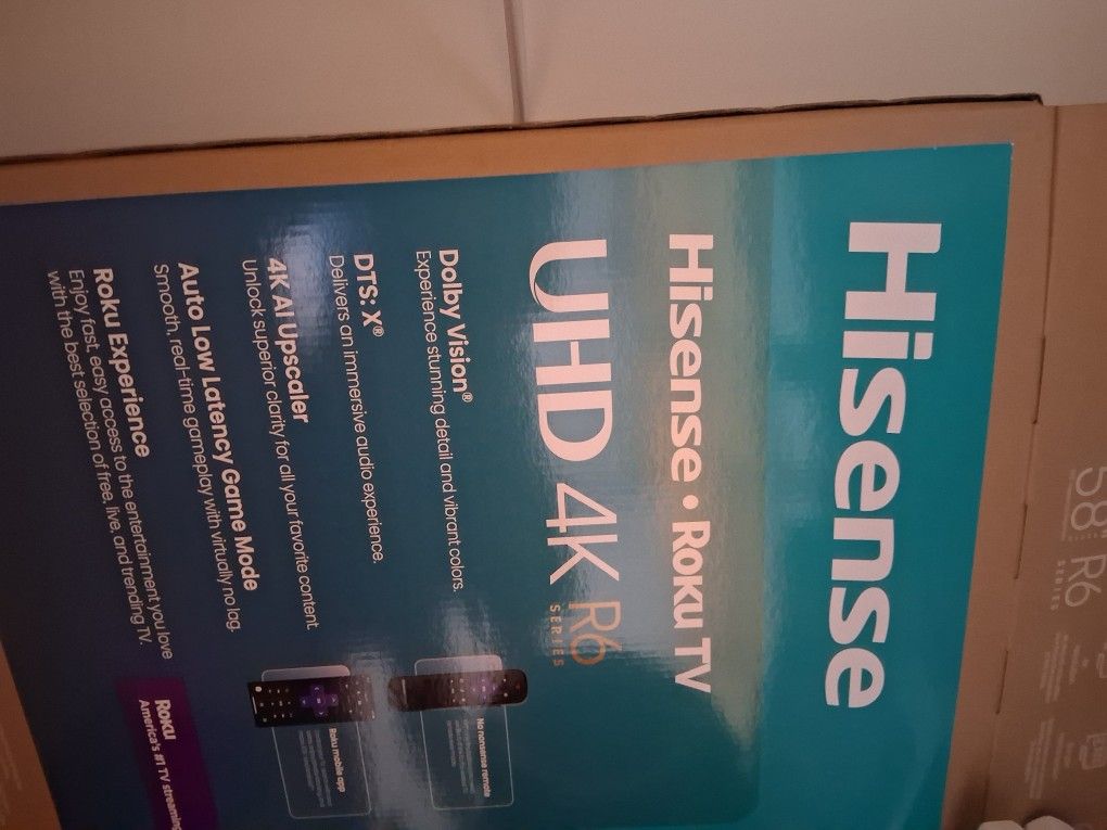 58" Hisense 4k TV