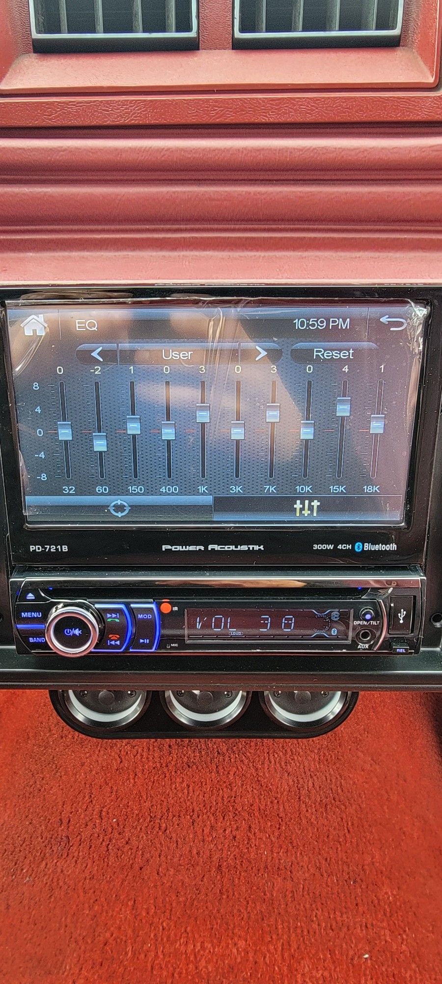 Power Acoustik Single Din Touch Screen Stereo