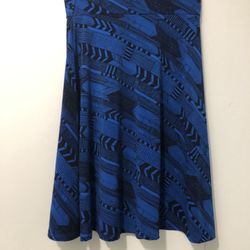 Size Small LULA ROE Knee Length Skirt Blue/Black Print