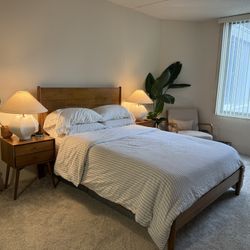 West Elm Mid Century Modern Full Size Bed frame 