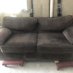 Brown Loveseat Pullout Sofa 