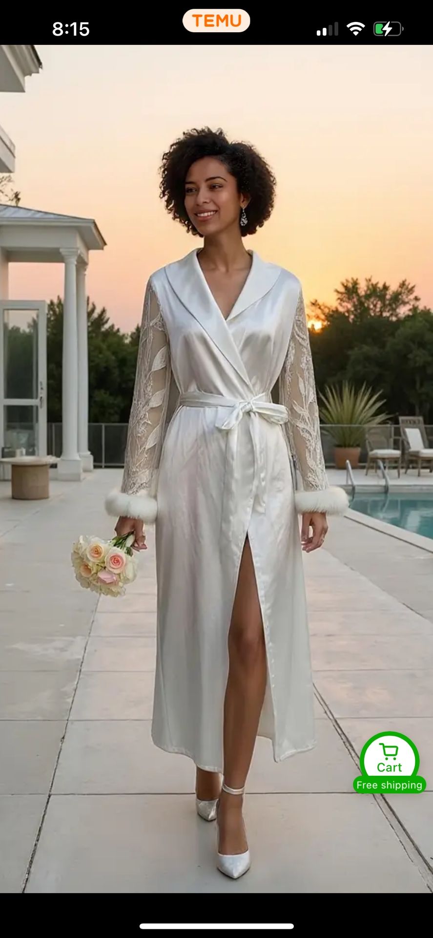 Brides White Medium Size Robe
