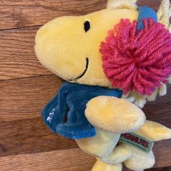 PEANUTS WOODSTOCK STUFFED ANIMAL 9" MUSICAL PLAYS JINGLE BELLS