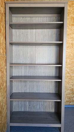 Tall "Greige" color 6-shelf bookcase