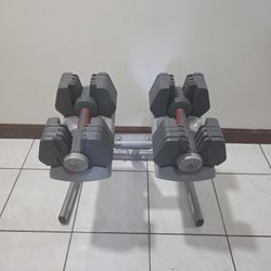 Nautilus Universal Adjustable Dumbbells (4-45 lbs) + Stand