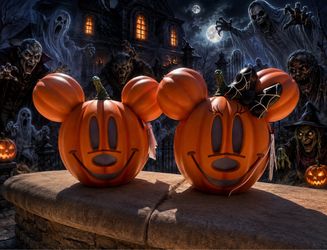 Disney Mickey & Minnie Mouse Halloween Pumpkin
