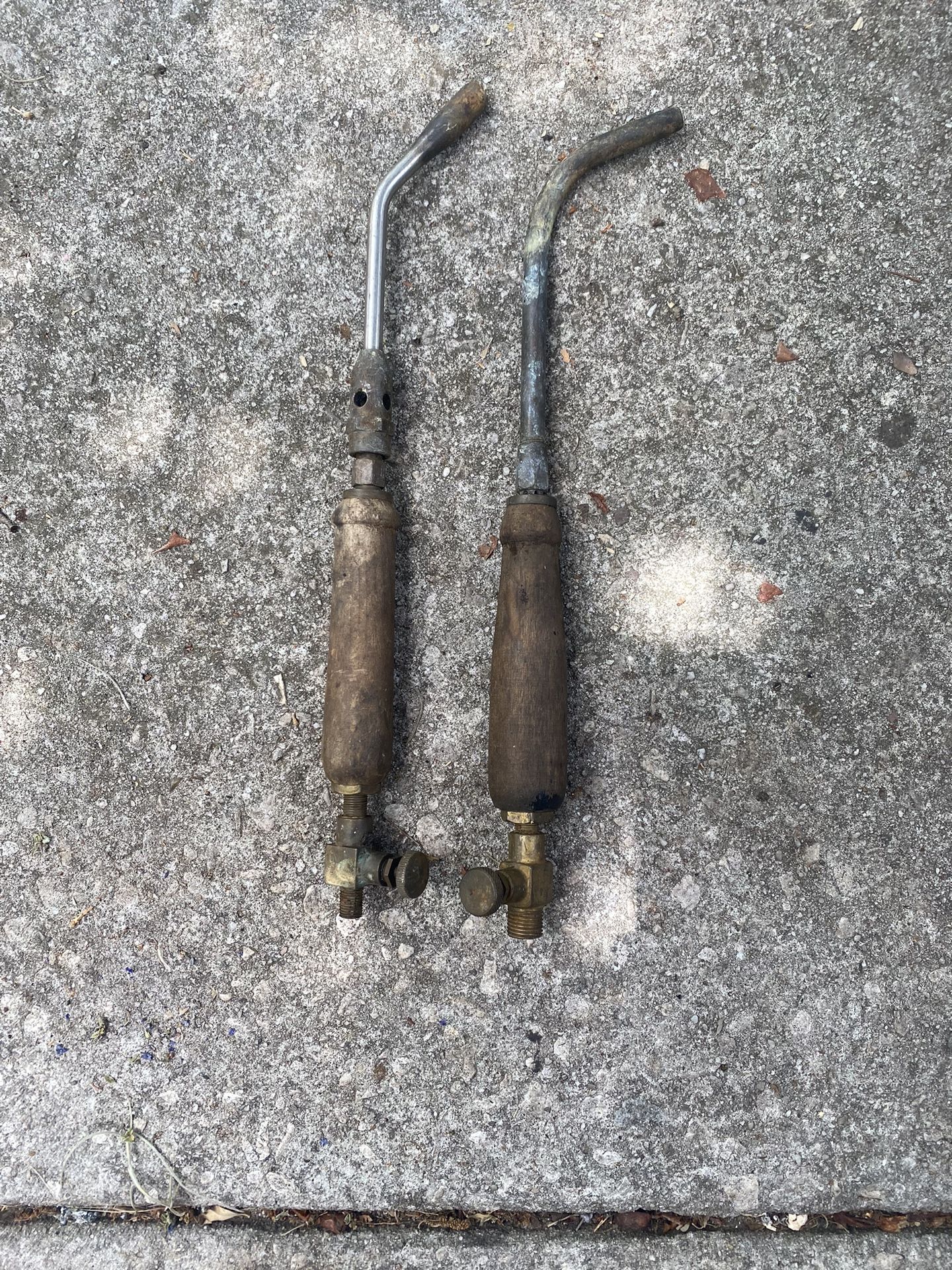 2 Torch Heads W/ Regulator Vintage 