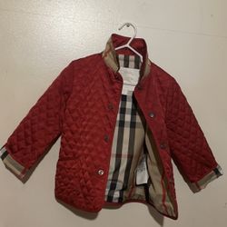 Burberry girls size 2Y red jacket. 