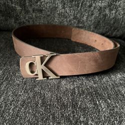 Vintage Calvin Klein Oil Tanned Belt Small 