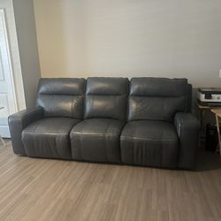 REAL LEATHER SOFA AND LOVESEAT 
