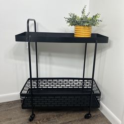 Black Metal Bar Cart  
