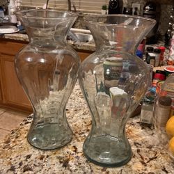 2 Large Beautiful Vases To Showcase Any Large Space Great For Home, Business Or Spa