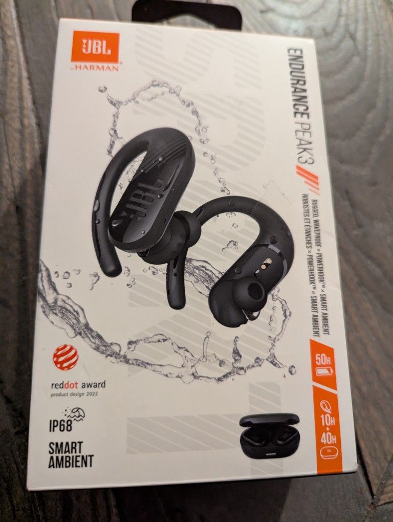 JBL Endurance Peak 3 - Dust and water proof True Wireless active earbuds - Black