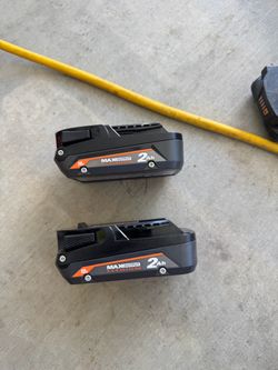 18v Rigid Max output 2ah battery both like new