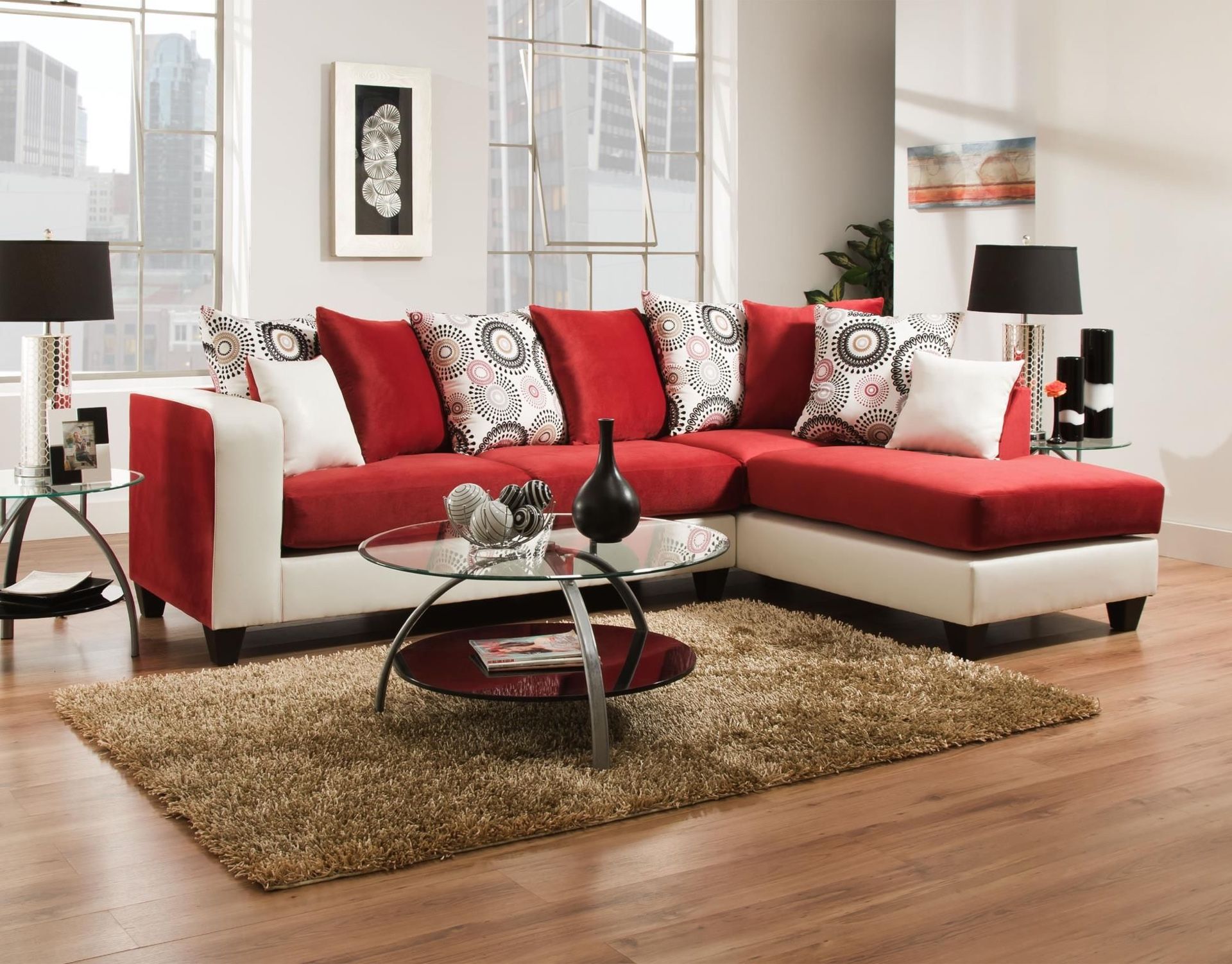 Luxury red sectional! Other couch deals here