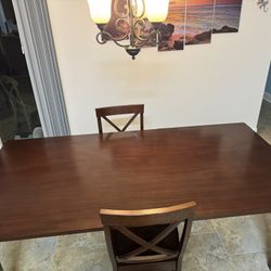 Matching dining table & 2 chairs