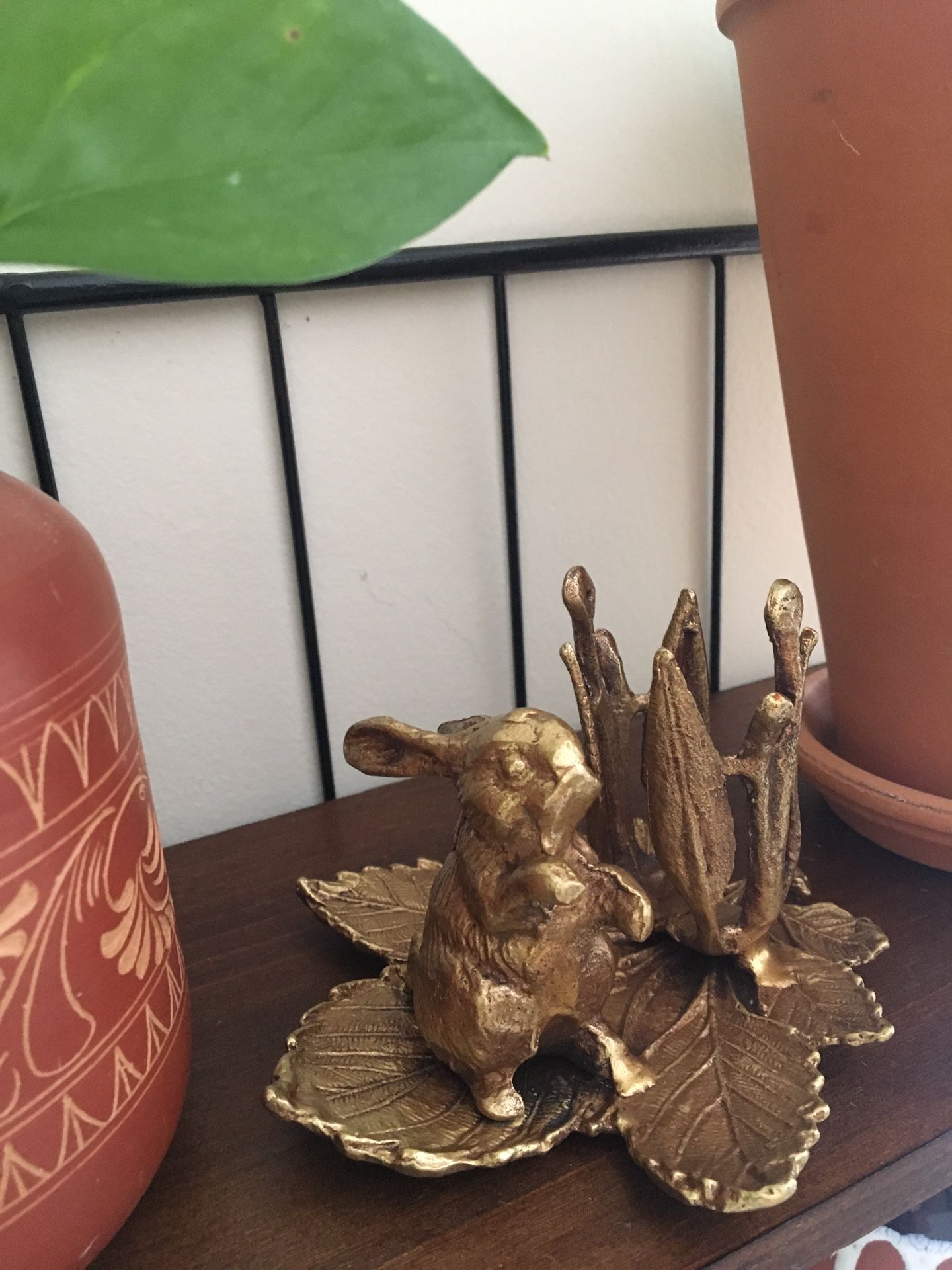 Vintage solid brass figurine