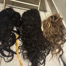 3 wig bundle long deal blonde mix curly 