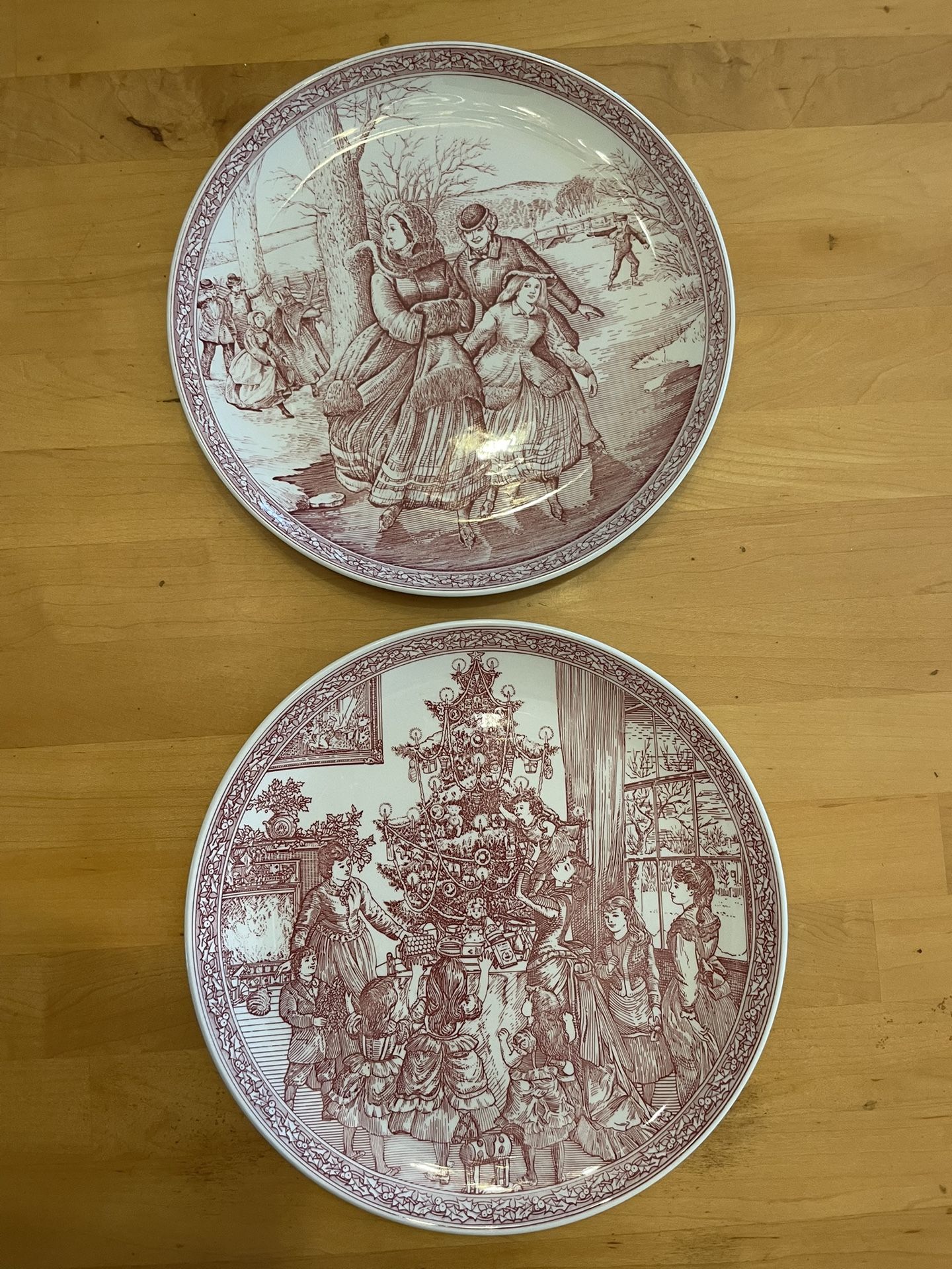 Spode Christmas Plate X 2