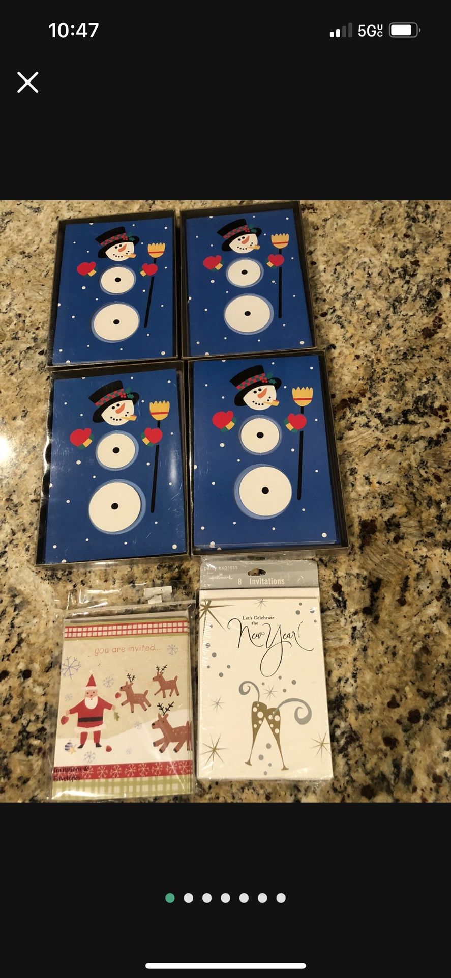 LOT 6 PACKAGES BOXES HALLMARK & AMERICAN GREETINGS CHRISTMAS CARDS NEW YEARS INVITATIONS