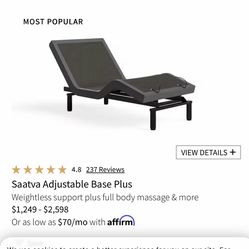 Saatva adjustable twin bed frame