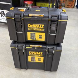 NEW - TWO PIECE DEWALT TOUGHSYSTEM 2.0 24 in. Tower Tool Box System