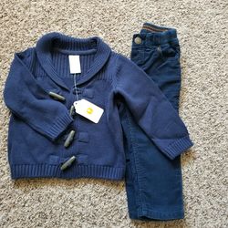 Baby boy boys toddler set sweater pants clothing Size 12-18mo