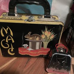 Magic and Sinimints Metal Small Lunch Box and Tin
