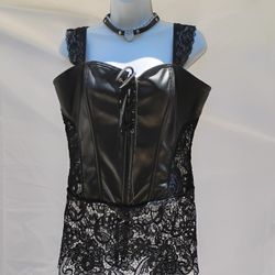 black lace corset