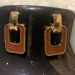 14K Gold-plated Geometric Stud Earrings 