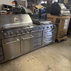 Bbq Grill  Kirkland Gas Propane Refrigerator Charbroil Medallion