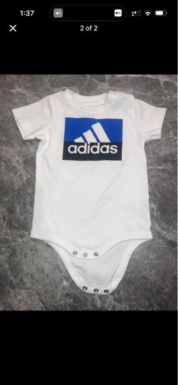 Adidas Baby Onesie White Short Sleeve