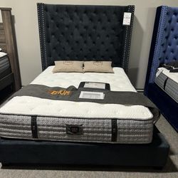 [OM] 🟪 Only $45 initial then take it home 🏡 Brand New Cierra Queen Size Bed Frame Black