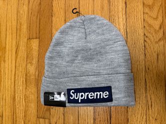 Supreme x New Era Box Logo Beanie Heather Grey – World Famous