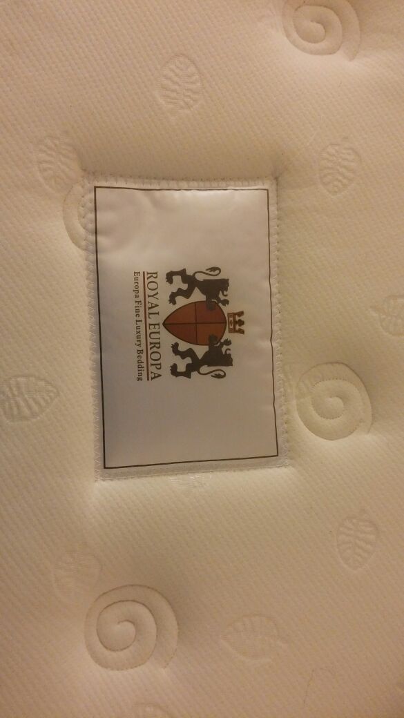 Royal Europa Luxury Queen Mattress, box spring, and bed wire bed frame